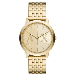 Relógio Masculino Armani Exchange | Dourado Analóg... - Authentika
