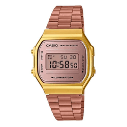Relógio Casio Vintage Digital - Rosé e Dourado - A... - Authentika