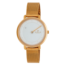 Relógio Oslo Slim Feminino - Dourado com Cristais ... - Authentika