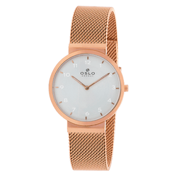 Relógio Oslo Slim Feminino - Rosegold Analógico - ... - Authentika