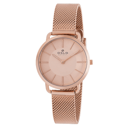 Relógio Oslo Slim Feminino - Rosegold Analógico - ... - Authentika