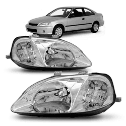 Farol Honda Civic 1999 á 2000 - Pisca Cristal - V0... - Dominio Auto Peças 