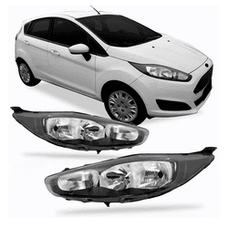 Farol New Fiesta 2014 Em Diante - Máscara Preta - ... - Dominio Auto Peças 