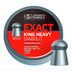 Chumbinhos JSB Exact King Heavy Diabolo 6,35mm Pes... - Airsoft e Armas de Pressão Azsports 