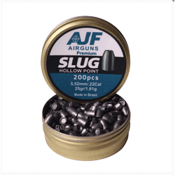 Chumbinho Slug 5.52mm .217 25gr - Ajf Airguns 200u... - Airsoft e Armas de Pressão Azsports 