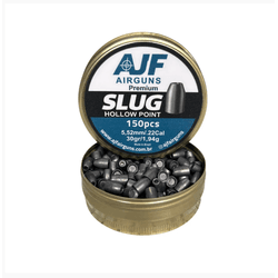 Chumbinho Slug 5.52mm .22 30gr Ajf Airguns 150un -... - Airsoft e Armas de Pressão Azsports 
