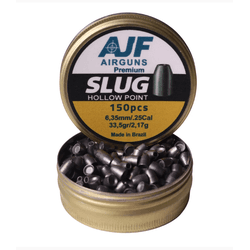 Chumbinho Slug 6.35mm 33,5gr - Ajf Airguns 150un -... - Airsoft e Armas de Pressão Azsports 