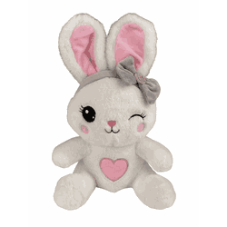 Coelho de Pelúcia com Coração 20cm Sortido FEC7555... - BAIUCA