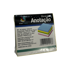 Bloco para Anotações Colorido 75x75mm 500 Folhas H... - BAIUCA