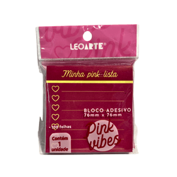 Bloco Adesivo Anote e Cole 76x76mm 100 Folhas Pink... - BAIUCA