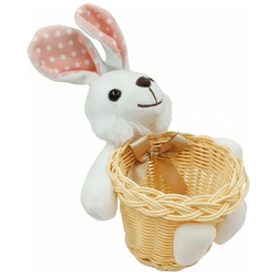 Pelúcia Coelho de Páscoa com Cestinha de Ovos 15cm... - BAIUCA