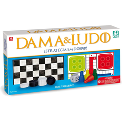 Jogo Dama e Ludo 2 em 1 – Nig Brinquedo Clássico E... - BAIUCA