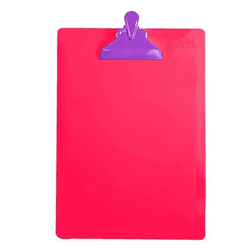 Prancheta Acrílica Ofício Pink com Prendedor 3007 ... - BAIUCA