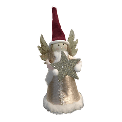 Anjo Decorativo com Estrela 28cm BT1185 Tok da Cas - BAIUCA