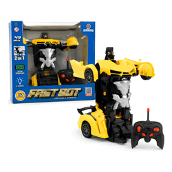 Carro Controle Remoto Vira Robô Fast Bot CAR212 Po... - BAIUCA