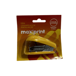 Grampeador Mini Amarelo para até 15 Folhas MX-G15 ... - BAIUCA