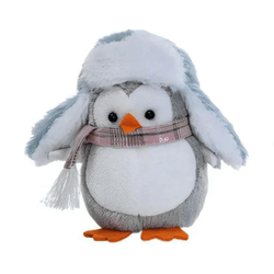Pinguim Decorativo com Gorro e Cachecol Azul/Rosa ... - BAIUCA
