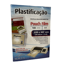 Plástico para Plastificação A4 220x307mm 0,05mm Pa... - BAIUCA