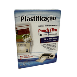 Plástico para Plastificação 80x110mm 0,05mm Pacote... - BAIUCA