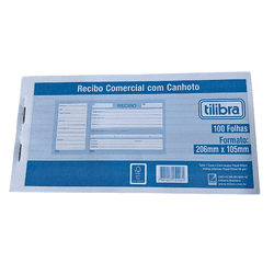 Bloco de Recibo Comercial com Canhoto 100 Folhas 1... - BAIUCA