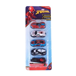 Kit com 5 Carros de Metal Homem-Aranha Sortidos 46... - BAIUCA