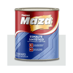 MAZA ESMALTE SINTÉTICO BRILHANTE ALUMÍNIO 900ML - Baratão das Tintas 