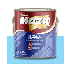 MAZA ESMALTE SINTÉTICO BRILHANTE AZUL CELESTE 3,6L - Baratão das Tintas 