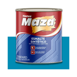 MAZA ESMALTE SINTÉTICO BRILHANTE AZUL MAR 225ML - Baratão das Tintas 