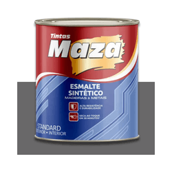 MAZA ESMALTE SINTÉTICO BRILHANTE CINZA ESCURO 225M... - Baratão das Tintas 