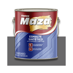 MAZA ESMALTE SINTÉTICO BRILHANTE CINZA ESCURO 3,6L - Baratão das Tintas 