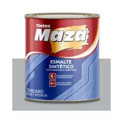 MAZA ESMALTE SINTÉTICO BRILHANTE CINZA MÉDIO 225ML... - Baratão das Tintas 