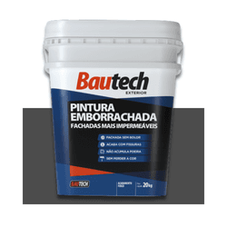 BAUTECH - PINTURA EMBORRACHADA GRAFITE 20KG - Baratão das Tintas 