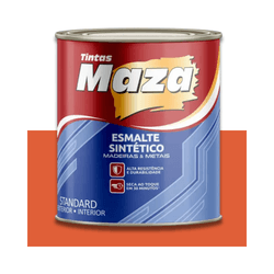 MAZA ESMALTE SINTÉTICO BRILHANTE LARANJA 900ML - Baratão das Tintas 