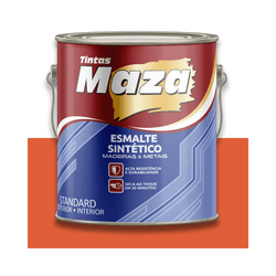 MAZA ESMALTE SINTÉTICO BRILHANTE LARANJA 225ML - Baratão das Tintas 
