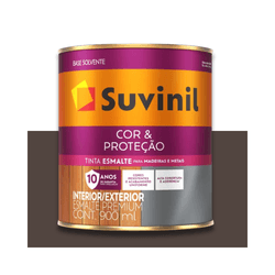 SUVINIL ESMALTE COR E PROTEÇÃO ACETINADO MARROM BA... - Baratão das Tintas 