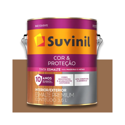 SUVINIL ESMALTE COR E PROTEÇÃO BRILHANTE MARROM CO... - Baratão das Tintas 