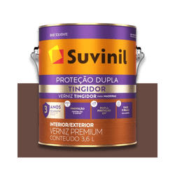 SUVINIL VERNIZ PROTEÇÃO DUPLA TINGIDOR MOGNO 3.6L - Baratão das Tintas 