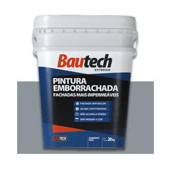 BAU - PINTURA EMBORRACHADA PLATINA 20 KG BAUTECH - Baratão das Tintas 