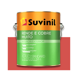 SUVINIL RENDE E COBRE MUITO VERMELHO CARDINAL 3,6L - Baratão das Tintas 
