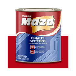 MAZA ESMALTE SINTÉTICO BRILHANTE VERMELHO RUBI 225... - Baratão das Tintas 