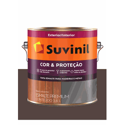 SUVINIL ESMALTE COR E PROTEÇÃO BRILHANTE MARROM 3,... - Baratão das Tintas 