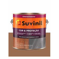 SUVINIL ESMALTE COR E PROTEÇÃO BRILHANTE MARROM CO... - Baratão das Tintas 