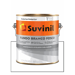 SUVINIL FUNDO BRANCO FOSCO 3,6L - Baratão das Tintas 