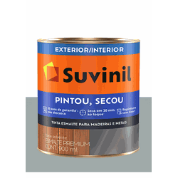 SUVINIL ESMALTE PINTOU SECOU CINZA MEDIO 900ML - Baratão das Tintas 