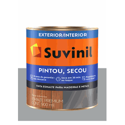 SUVINIL ESMALTE PINTOU SECOU PLATINA 900ML - Baratão das Tintas 