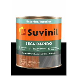 SUVINIL ESMALTE SECA RÁPIDO BRILHANTE PRETO 900ML - Baratão das Tintas 