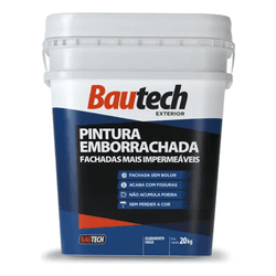 BAU - PINTURA EMBORRACHADA BRANCA 20 KG BAUTECH - Baratão das Tintas 