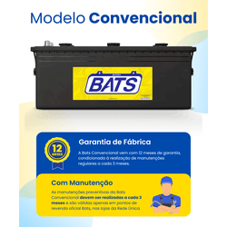 Bateria Bats 190AH | 12 Meses de Garantia | Paraná... - Baterias Bats