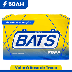 Bateria Bats Free 50AH | 12 Meses de Garantia | Sã... - Baterias Bats