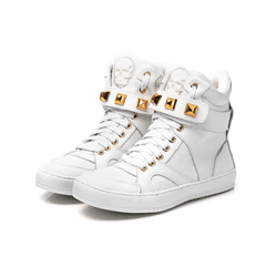 Tenis Sneaker Bawmi Cano Alto Feminino Branco com ... - BAWMI